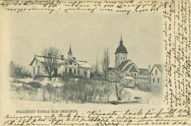 Hillersjö skola och kyrka, Färingsö. Hillersjö skola och kyrka, Färingsö.